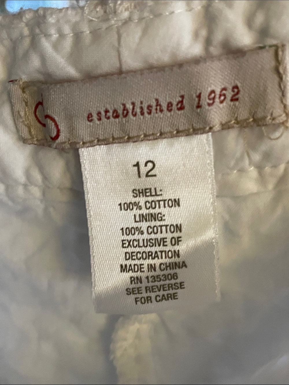 C B Established 1962 High-Waist White Eyelet Shorts with Scalloped Hem - Picture 5 of 5